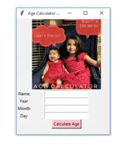 Age Calculator App Using Python Tkinter – Pythonista Planet