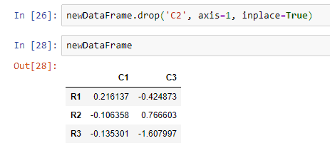 delete a column of data frame