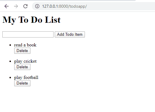 To Do List App using Django