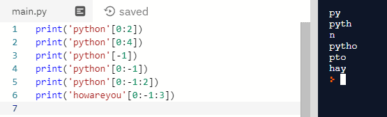 string slicing python