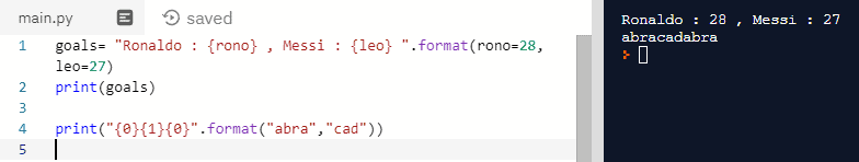 string formatting in python