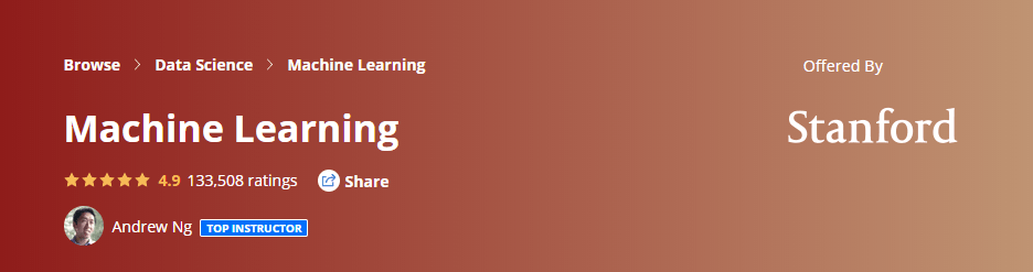 Machine Learning course from Coursera