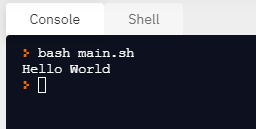 Unix hello world