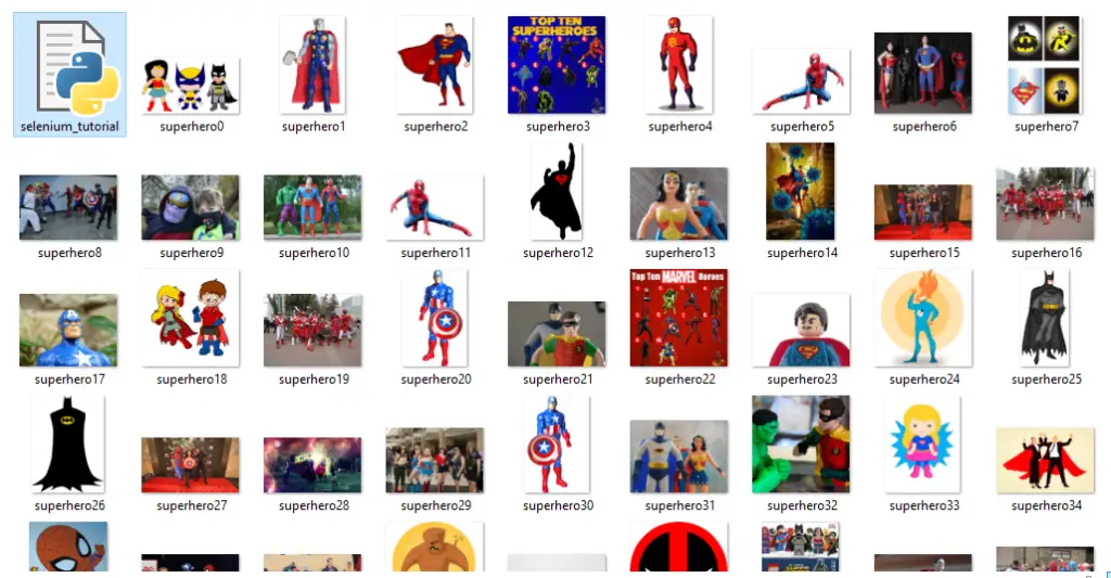 python selenium downloaded images