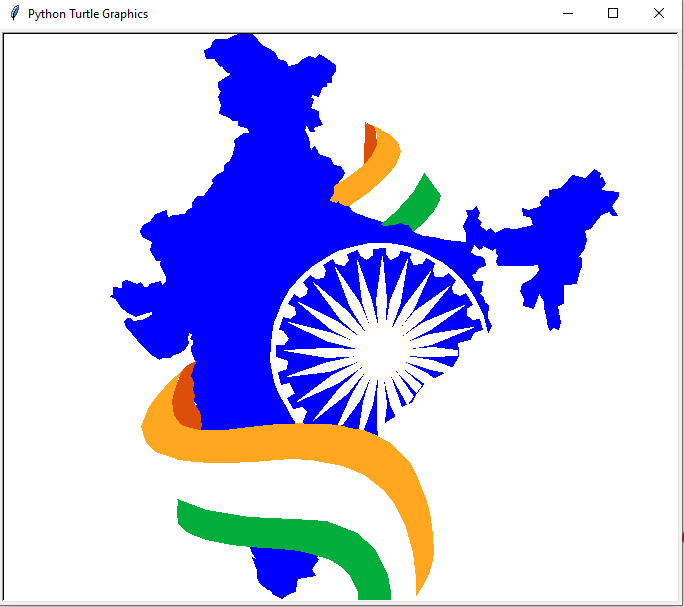 Drawing Indian Flag Using Python