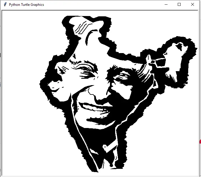 Drawing APJ Abdul Kalam Using Python