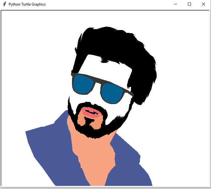 Drawing Vijay Using Python