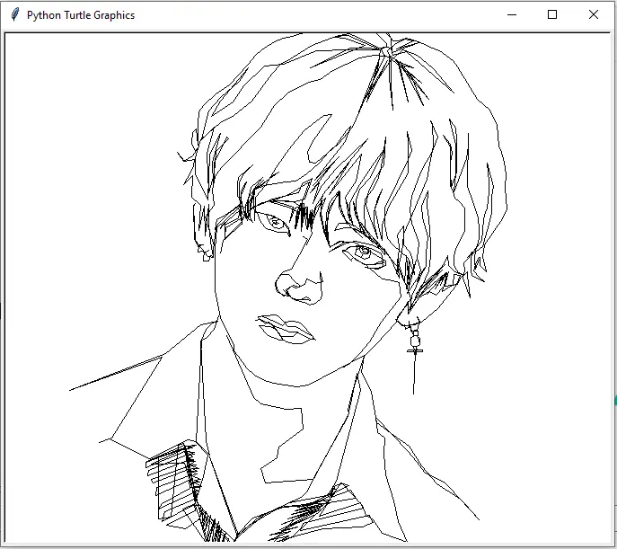 Drawing BTS (Kim Tae-hyung) using Python