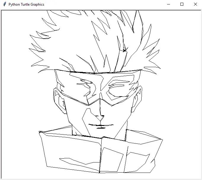Drawing Satoru Gojo Using Python