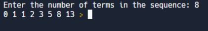  C program to print the Fibonacci series using iteration